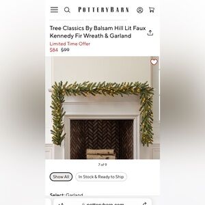 Tree Classics By Balsam Hill Lit Faux Kennedy Fir Garland